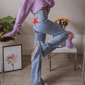 Star Red Jeans Pants